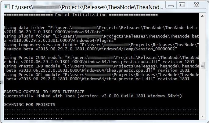 네트워크 렌더링을 사용하려면 로컬 네트워크에 연결된 컴퓨터가 설치되어 있어야 합니다. THEA NODE 시작 단계 1. Windows: 압축된 파일을 폴더에 압축 해제합니다. Windows64 폴더로 이동하여 TheaNode.exe 파일을 두 번 클릭합니다.