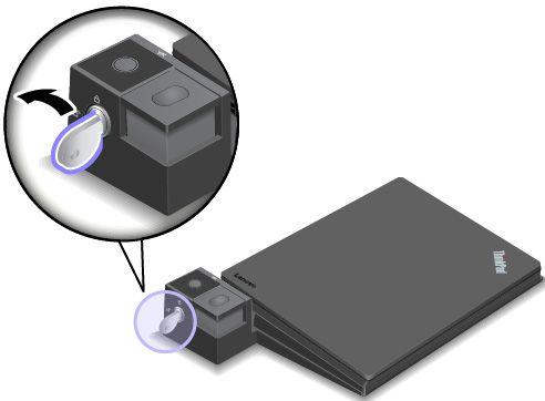 컴퓨터에서도킹스테이션을분리하려면다음과같이하십시오. 참고 : ThinkPad Basic Dock에는시스템잠금기능이없습니다.