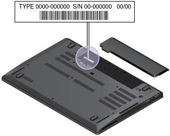 다음그림은컴퓨터의시스템유형및모델정보가나오는위치를보여줍니다. FCC ID 및 IC 인증번호 FCC 및 IC 인증정보는아래그림과같이컴퓨터에있는레이블로식별할수있습니다.