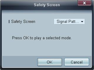 3 MDC 사용하기 Safety Screen 디스플레이화면에정지화면을장시간나타낼때잔상이생기는현상을방지하기위해 Safety Screen 기능을이용합니다.