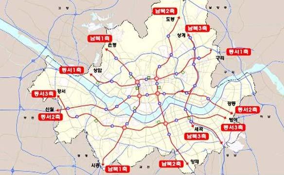 기업분석 인구가밀집한수도권은특히지하공간개발에적극적이다. 서울시는남북간 3개축과동서간 3개축의총 6개노선으로구성된지하도로인 U-Smartway 계획을발표하고현재기본설계를진행중이다.