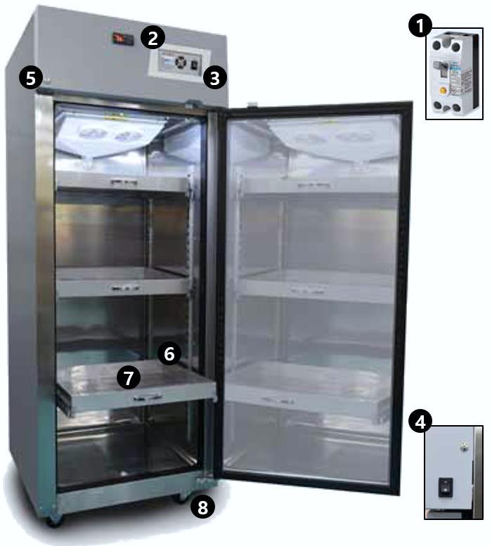 제품구조 [ Refrigerator & Freezer ] [1] 누전차단기 [2] 온도 Controller [3]