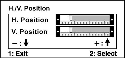 제어 설명 Horizontal Size ( 수평크기 ) 화면이미지의너비를조정합니다. H. /V. Position ( 수평 / 수직위치 ) 화면이미지의수평과수직위치를조정합니다. Fine Tune ( 미세조정 ) 밝은텍스트와 / 또는그래픽문자를정렬하여초점을선명하게합니다.