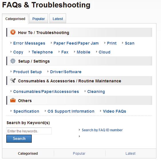 질의또는문제? 당사 FAQ, 해결책및비디오온라인을찾아보십시오. 다음위치의 Brother 솔루션센터에서해당모델의 FAQ 및문제해결페이지로이동하십시오. support.brother.com.