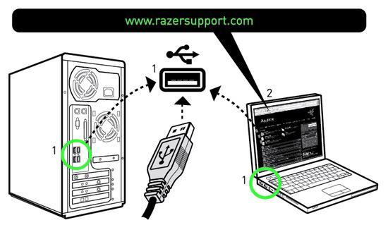 2. 연결하기 RAZER CYCLOSA WINDOWS 7 / WINDOWS VISTA / WINDOWS XP 설치지침 단계 1: Razer Cyclosa 을컴퓨터의 USB 포트에꽂으세요. 단계 2: http://www.razersupport.com/ 에서드라이버설치프로그램을다운로드합니다. 단계 3: 설치프로그램을실행합니다. 단계 4: 설치언어를선택합니다.