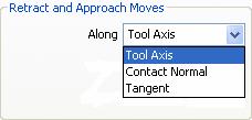 Along Tool Axis 링크는공구축과같은방향으로.