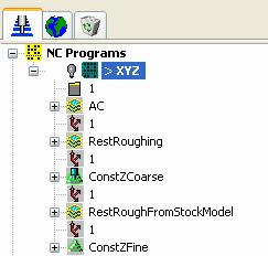 Workplanes( 작업좌표계 ) NC 프로그램부분에서각툴패스이전에활성화좌표계를삽입할수있게되었다. 이것을실행하게되면 : 아래와같이된다.