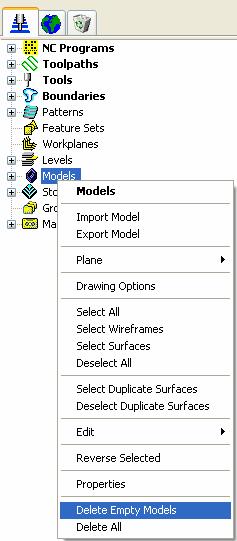 Select Wireframes ( 와이어프레임선택 ) 이레벨에서전체와이어프레임객체를선택한다. Select Surfaces( 서피스선택 ) - 이레벨에서전체서피스객체를선택한다.