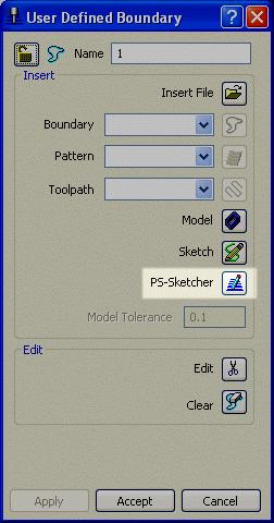 바운더리툴바의 PS-Sketcher 버튼을눌러도된다. 7. 파워밀에서선택한면이파워쉐이프에서보여질것이다.