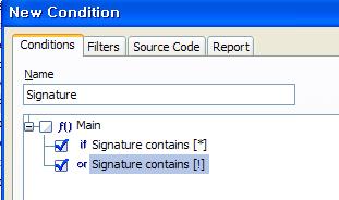 8-4. Signature Search 시필터링 Signature contains [*] : * 포함핚것