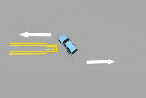 B 백색실선은일방통행도로와같이같은방향으로가는차선을표시합니다. 백색점선은같은방향으로가는 2 개이상의차선을구분합니다. 차선선택차선은번호를표시되는경우가많습니다. 왼쪽차선즉 고속 차선은 1 번차선 이라고부릅니다. 1 번차선의오른쪽에있는차선은 2 번차선, 그다음은 3 번차선등으로번호가표시됩니다. 차선번호의예 차량의흐름이가장원활한차선으로주행하십시오.