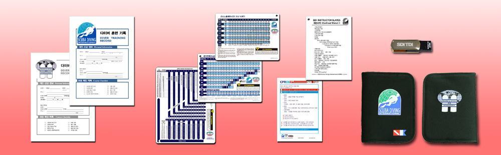 수중큐카드 ( 강사용 ) CCA001 로그북 CCA003 SDI 로그북속지 (50 page) CCA004 TDI 로그북속지 (50