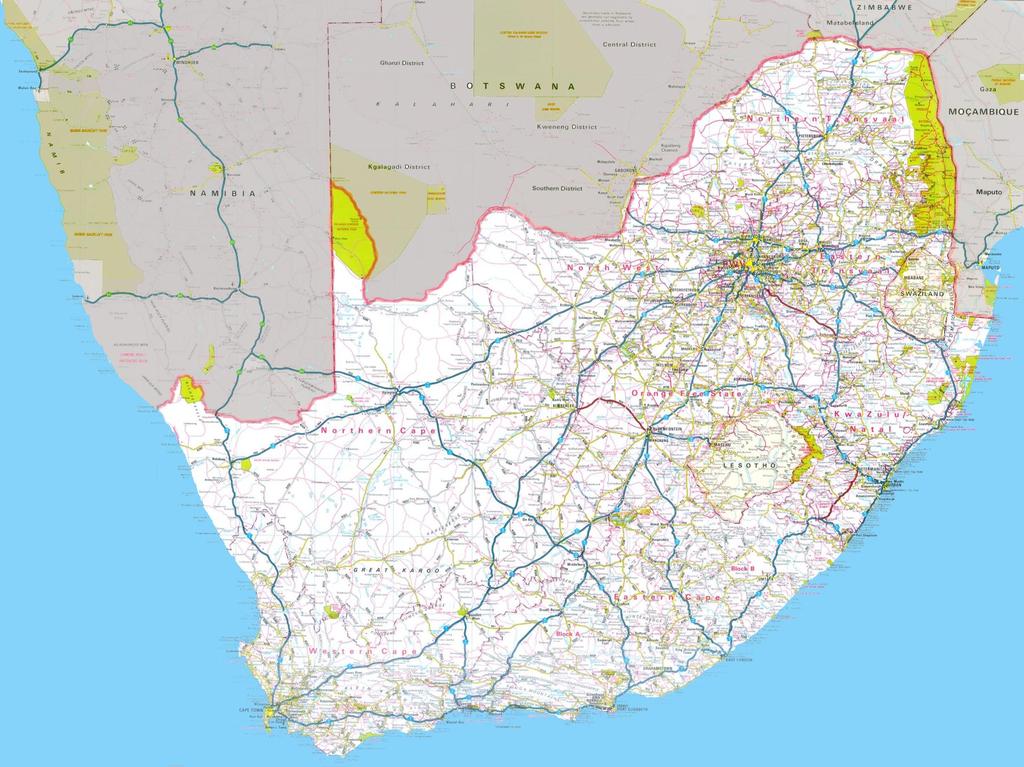 Map of SA