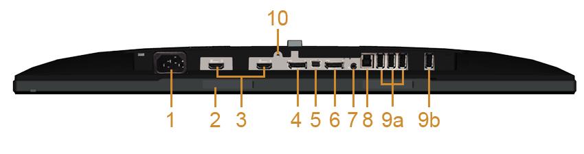 ( 탈착식플라스틱시트아래숨겨짐 ) 3 HDMI (MHL) 포트커넥터 4 DisplayPort 입력커넥터 5 Mini