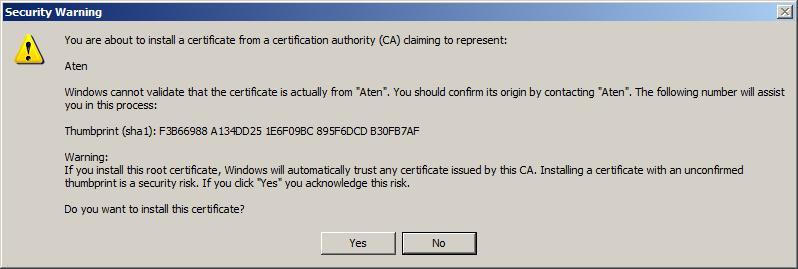 Install Certificate를클릭하십시오. 3. 설치를완료하기위해설치마법사를따르십시오.