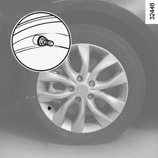 TPMS: 타이어공기압자동감지시스템 (2/4) A B 3 D C 휠의위치교환 폐사에서는휠의위치교환을권장하지않습니다. 부득이휠의위치를교환하려면반드시지정정비업소를방문하십시오. 타이어가바르게위치했는지알기위해서는각타이어휠의밸브를둘러싼링 3의색상을참고하십시오 ( 청소가필요할수있습니다 ).