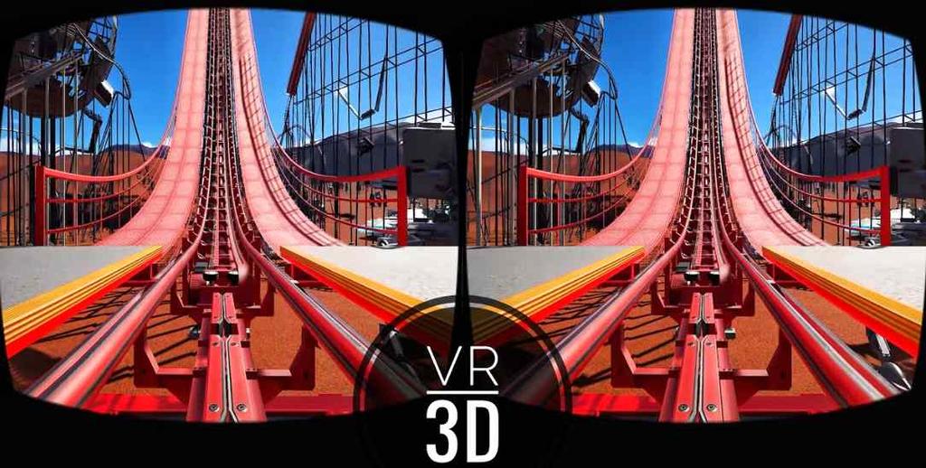 VR 콘텐츠의특징 VR 콘텐츠는눈에보이는공간전체가모두가상으로만들어진다. 공간몰입기능이제공되어 360 도각도로영상을보거나가상의 3D 공간 속에들어가주변을둘러볼수있다.