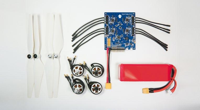 by 32-bit Microcontroller RPM to Voltage and Current Limiter, two types of BLDC motor speed calibration Flight control and configuration programs are supported Software development kit and