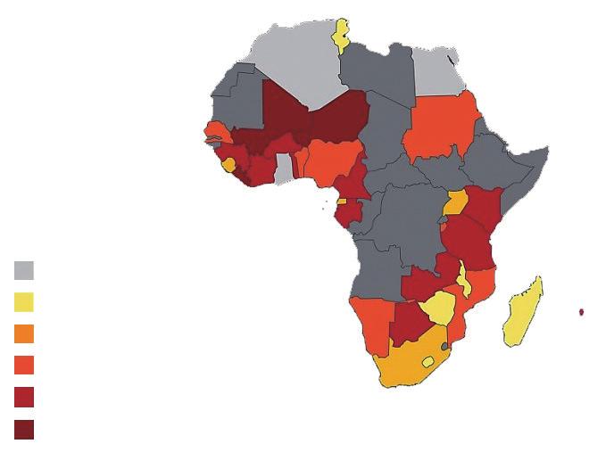 그림 5 아프리카국가국민의중국에대한긍정평가비교 31~40% 41~50% 51~60% 61~70% 71~80% 80% 이상 출처 : Afrobarometer(2016) 시장은큰의미를지니고있다. 오랜기간동안의경제적교류와원조를통해중국이이미아 프리카에서상당히긍정적인국가브랜드를형성하고있어콘텐츠수출이비교적수월하기때 문이다.