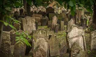 12 000 개의고딕, 르네상스및바로크양식의무덤이있고, 랍비예후다로위 (1609) 와모르데하이마이셀 (1601) 의무덤도위치.