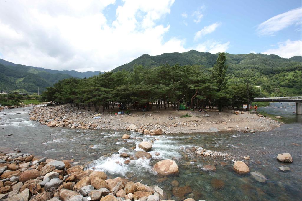 산청군대포숲유원지 ( 물놀이장 ) 내원사계곡과대원사계곡의물이합류하는자연발생유원지로 물이깨끗하고 수량이풍부하며 물가에울창한숲그늘이있음 유치원생무릎까지오는얕은곳에서어른키만큼깊은곳이있어어른아이모두물놀이를즐길수있으며 내려오는물줄기를따라튜브를타면서미끄럼을즐길수있고 물가에울창한숲그늘이드리워져있어자리를펴고휴식을취할수있는좋은쉼터이다 지리산곶감대포정보화마을