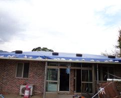 태풍및집중호우로철파이프슬레이트주택 81 m2지붕재파손및침수
