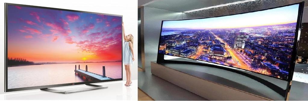 3.3 UHD TV, OLED TV, 3D TV UHD TV HD TV보다화질이최소 4~6배이상뚜렷하고전기소모량이적음 선명한화질로표현하므로 3D 입체감까지느낄수있음