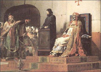 [39] 카롤링거왕조의멸망과교회의혼란 2005.07.21 10:26 <== 사체재판 J. P 로렌스작교황포르모소와스테파노 6세. 무덤에서파낸포르모소교황의이사체재판은 9세기극심했던교회혼란상을보여주고있다. 교황권, 권력의노리개로전락 896년가을, 정말어처구니없는일이일어났다.