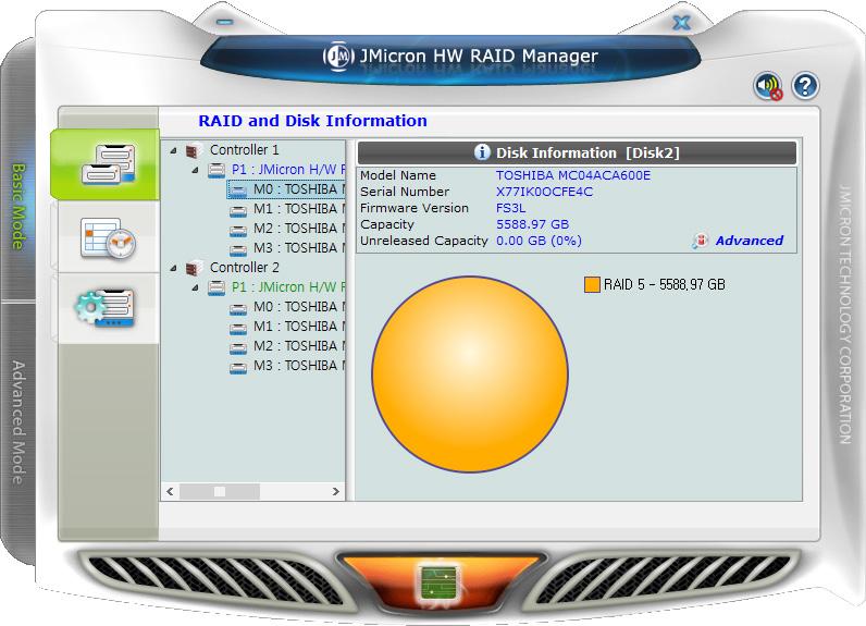 제 2 장 RAID 설정 RAID 정보 (RAID Information) RAID 항목을선택하면화면오른쪽상단에특정 RAID의상세정보가표시되며, 그하단에는