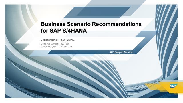 BSR 서비스특장점요약 무료로제공되는손쉬운서비스 관렦된 SAP S/4HANA Biz scenarios 에대한직관적인 Recommendation