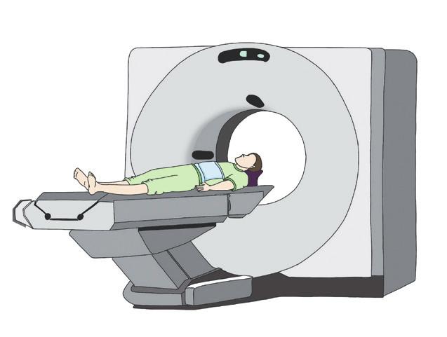 20 폐암진단 SAMSUNG MEDICAL CENTER 진단 21 (3) 뇌자기공명영상 (MRI) 뇌에전이가되어있는지여부를검사합니다. (4) 흉부자기공명영상 (MRI) 그림 12 자기공명영상 MRI 수술대상이되는환자에서폐암이흉벽이나횡격막, 척추등의주변장기로침범이되었는지좀더정밀하게알아보는검사입니다.