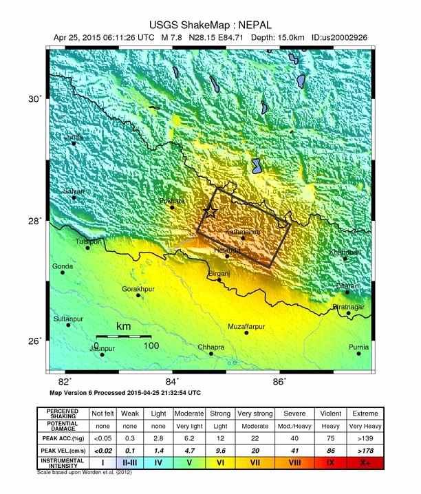 gov/earthquakes/ eventpage/us20002926#impact_shakemap: us_us20002926) 1.3 지진피해 1) 네팔정부발표 (2015년 4월 29일기준 ): 사망 5057명, 부상약 10,915명.