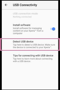 for connecting with USB device]