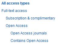 액세스유형별분류 - 기관에서구독중인자료및 Open Access 자료확인가능 - All access types : 구독자료 +