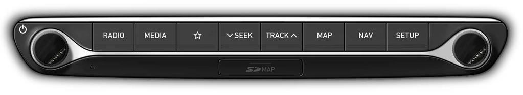 설명서표시 TUNE RESET 기능 FM/AM 모드 : 주파수를변경 MEDIA 모드 : 곡탐색이가능하며원하는곡이표시되었을때노브를누르면해당곡을실행 (AUX, 블루투스오디오제외 ) MAP 지도 SD 카드보호용커버 (SD 카드투입구 ) 시스템재시작 (