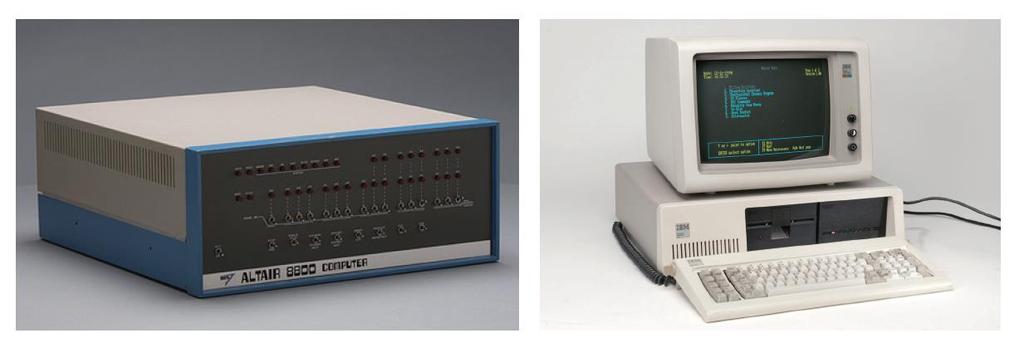 컴퓨터의세대별분류 제 4 세대컴퓨터 (1971 년 ~ 현재 ) 기억소자로고밀도집적회로사용 알테어,