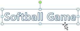 (2) 텍스트내용 Softball game"