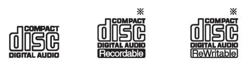 디스크사용시주의사항 재생가능한디스크 다음과같은로고가디스크표면에표시되어있는 CD 를재생 핛수있습니다. PC 에서사용되는 CD-ROM 과같이오디오가아닌다른목적 의디스크는재생이불가능합니다. 불특정노이즈가발생하여 CBX-500 의손상을야기핛수있습니다. * CBX-500 리시버는 CD-R 과 CD-RW 디스크를지원합니다.