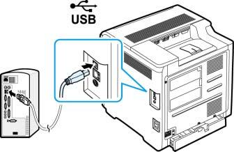 제품연결하기 컴퓨터연결하기 제품을사용하기위해서는반드시컴퓨터와연결해야합니다. 제품구입시제공되는 USB 케이블을사용하여컴퓨터와연결하거나네트워크케이블을이용해네트워크상에서연결하세요. 반드시프린터와컴퓨터의전원이꺼졌는지확인하세요. 매킨토시컴퓨터와연결하려면 USB 케이블을이용해야합니다. 컴퓨터기종에따라각포트의위치가다를수있습니다.