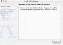 CD-ROM 아이콘을더블클릭하여 MacOS X 폴더를연다 [Caplio Mounter.pkg] 의아이콘이표시됩니다. 4.
