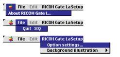 RICOH Gate La 의사용법 RICOH Gate La 는카메라에서컴퓨터로이미지를다운로드하기위한소프트웨어프로그램입니다. 단순히 USB케이블로카메라를컴퓨터에연결함으로서, 컴퓨터에자동으로이미지를다운로드할수있습니다. RICOH Gate La 창에서, 접속그리고대상폴더 ( 이미지가저장될곳 ) 에대한자동저장을포함한다양한설정을할수있습니다.