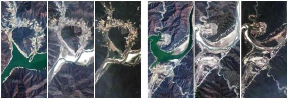 148 (a) 12.04.20. (b) 15.03.22. (c) 15.06.17 (a) 12.04.20. (b) 15.03.22. (c) 15.06.17 FIGURE 2. Arirang satellite image of Lake Soyang (KARI, http://hooc.heraldcorp.com) 가뭄으로 1978 년역대최저치수위 (151.