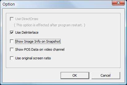 이경우, Direct Draw 사용을선택하지않을수있습니다. Show Image Info on Snapshot 스냅샷에이미지정보를보여줄수있습니다.