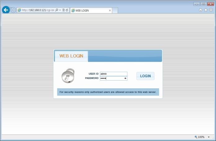 57 인터넷익스플로러를통한 Web 감시 본시스템의 Web 감시서비스는자체 Web Server 에서제공됩니다.