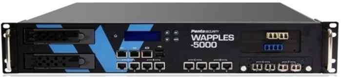 III 구분 WAPPLES-2200 WAPPLES-5000 어플라이언스 2U Rack type 2U Rack type Memory 16 GB 24 GB HDD 1TB 1TB Throughput 최대 4 Gbps 최대 10 Gbps NIC 2 x 10/100/1000 Base TX 4 x 10/100/1000 Base TX Bypass 추가구성 : 4 x