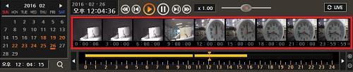 4) VOD 타임데이터테이블은마우스휠로확대 / 축소가가능하며, 드레그와드롭으로이동이