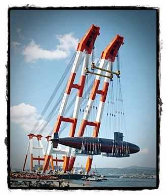 기중기선 (Floating Crane) : 보통형의선박이나상자형선 (Pontoon)