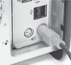 PS/2 키보드연결키보드케이블에달린커넥터는둥근모양이며 6 핀으로구성됩니다. PC 뒷면의 PS/2 키보드포트와키보드케이블커넥터의핀을정확히맞추어꽂으세요. USB 키보드연결 USB 키보드케이블에달린커넥터는직사각형모양이며 USB 포트에연결됩니다.