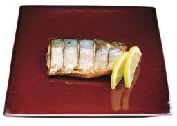 godeungeo gui [ 고등어구이 ] E Mackerel sprinkled with coarse sea salt and grilled or pan-fried.