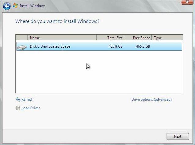 이전에 내장 Oracle System Assistant USB 플래시 드라이브에서 드라이버를 로드하기 위해 Windows Server 설치 매체를 꺼내거나 마운트 해제한 경우 Windows Cannot be installed to this disk라는 메시지가 표시될 수 있습니다.